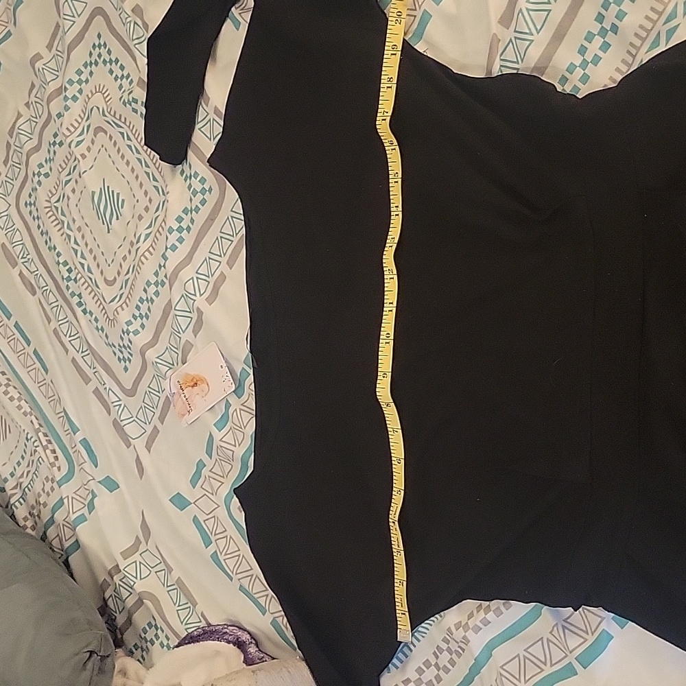 New Women's PrettyGarden Black Dress with pockets that ties in back. Size Medium - Picture 11 of 14